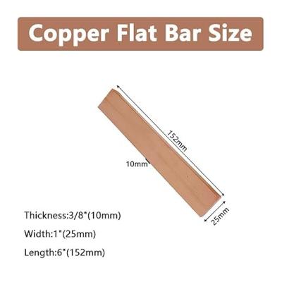 C110 Copper Flat Rod 6 Inches Long 10mm Thickness Essential for Industrial Needs