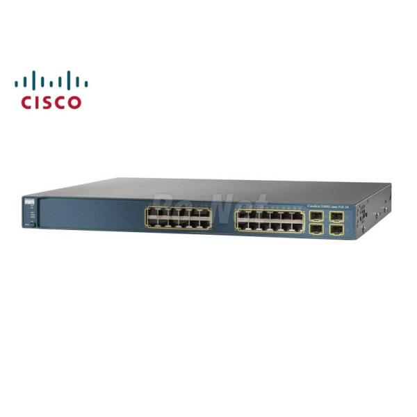 24 Port Cisco Ethernet Switch , WS-C3560G-24PS-E Cisco Rack Mount Kit 4 SFP Ports
