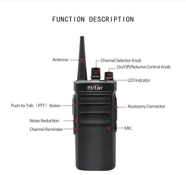 16channels Memory Channel and DC3.7V Rated Voltage Mini UHF Radio for Seamless Communication
