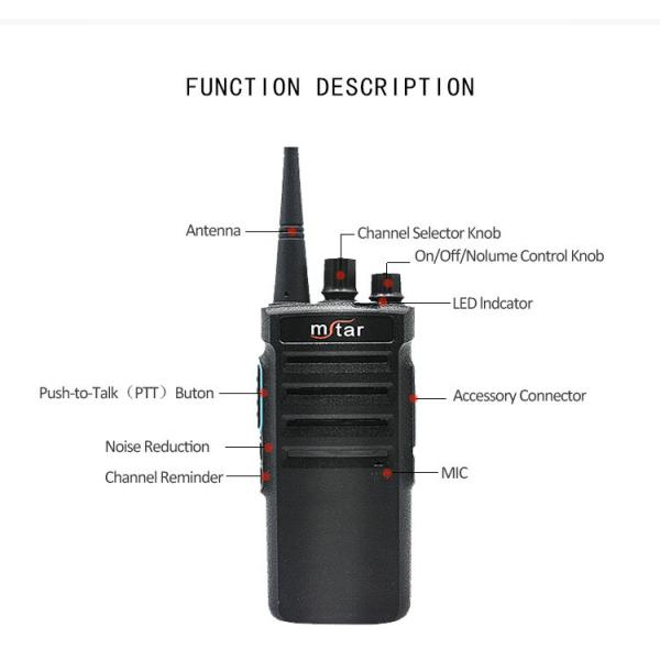 16channels Memory Channel and DC3.7V Rated Voltage Mini UHF Radio for Seamless Communication