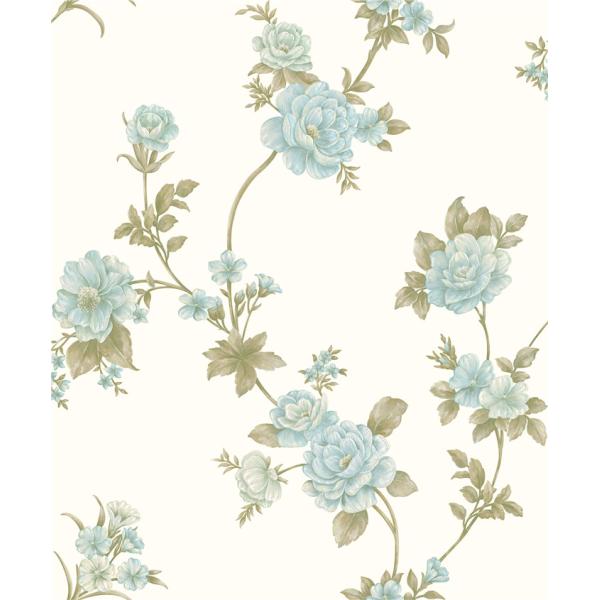 Flower Pattern Country Style Wallpaper Interior Decorating For Wall , SGS CE Standard