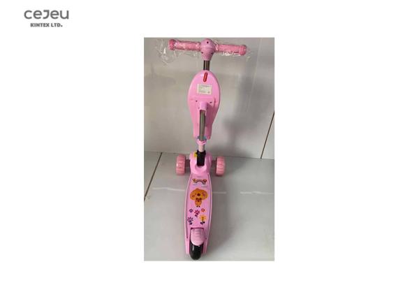5 Year Olds Pink 2 In 1 Kick Scooter  67*55*48CM With Adjustable Seat