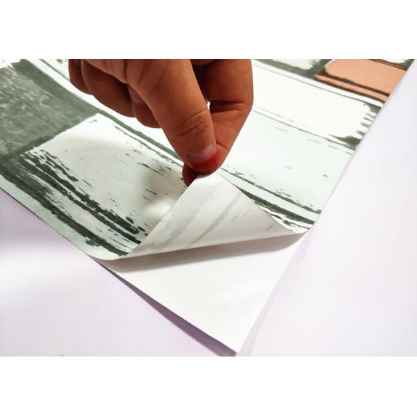 Peelable Self Adhesive Brick Wallpaper Easy To Clean For Hotel Or Restaurant