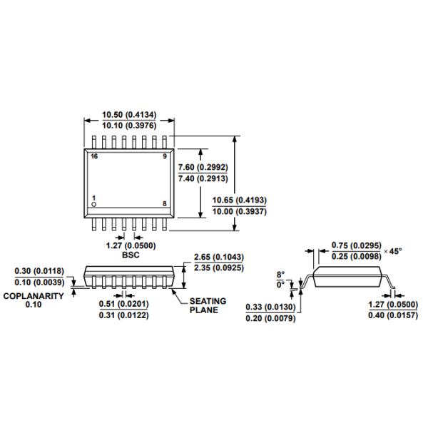 Амортизаторы Квадрацикл-канала 2.5KV ADUM5401ARWZ с интегрированным конвертером DC DC