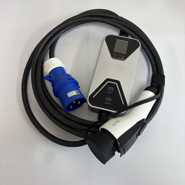 Sixpence Portable Type 2/Type 1 Charging Cable UK 3 Pin Adjustable Current 6-16A 5m for All Type 2 EVs/PHEVs