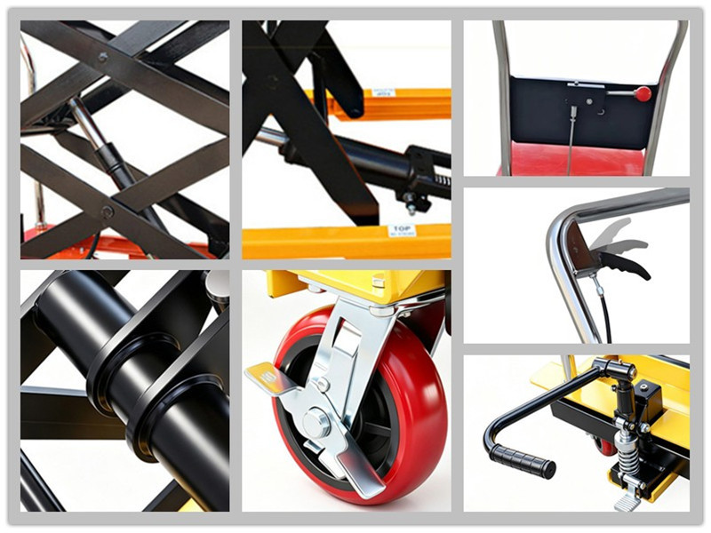 0.9m - 2m Manual Scissor Lift Table 800kg, 500kg, 1000kg Hydraulic Lift Table