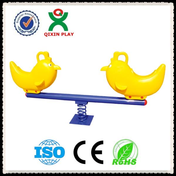 Park equipment outdoor kids seesaw/Attractive Kids Plastic Outdoor Seesaw for Kids QX-096C