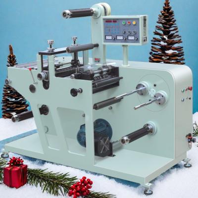 Economical Un-Printed Blank Labels Fully Rotary Die Cutting Machinery With Slitting Turret Rewinding air shaft 3 size