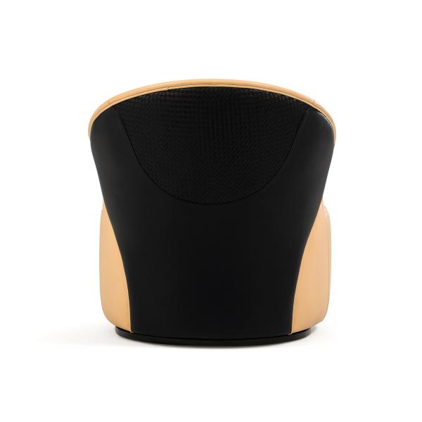 Brushed stainless steel in Champagne Gold legs with Fabric soft-packed fabric upholstered cushion