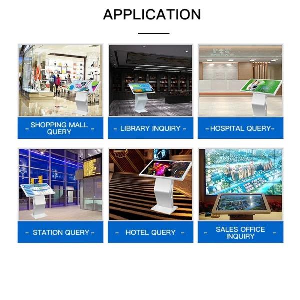 Vertical Self Service Kiosk Machine All In One Horizontal Multimedia Display