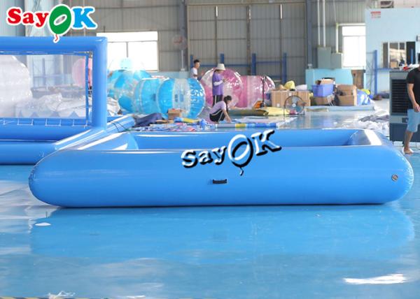 Piscina inflável das crianças comerciais pequenas azuis com bomba 4x4x0.6mH