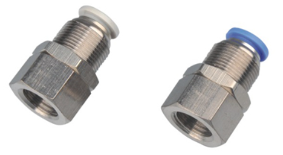PMF Thread Nuts Female Straight One Touch Connector Pneumatic Tube Fittings