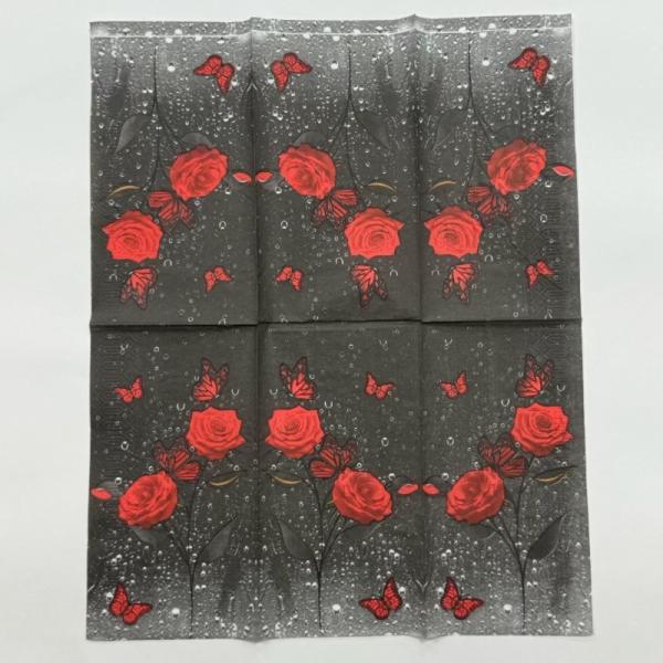 Virgin Pulp Printed Paper Napkins 33*40cm 2Ply Personalised Paper Napkins