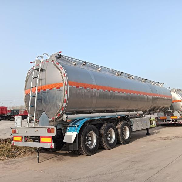 Factory 3 Axle 48CBM Oil Petrol Gasoline Diesel Transport Heavy Duty Tanker  Dual Drive Semi Truck Trailer Semi Trailer Tank
