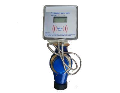 Liquid Seal Brass Prepaid Water Meters , Residential Multi Jet Water Meter
