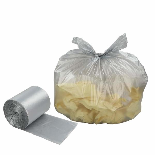 Disposable 6 Gallon Star Seal Garbage Bag Grey Colour 140 Counts HDPE Material