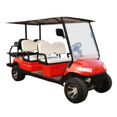 Cor Vermelha 4+2 lugares Carrinho de Golf Veículo de Energia Nova Estrada Legal Baixo Preço E Alta Qualidade 3.5 kW motor