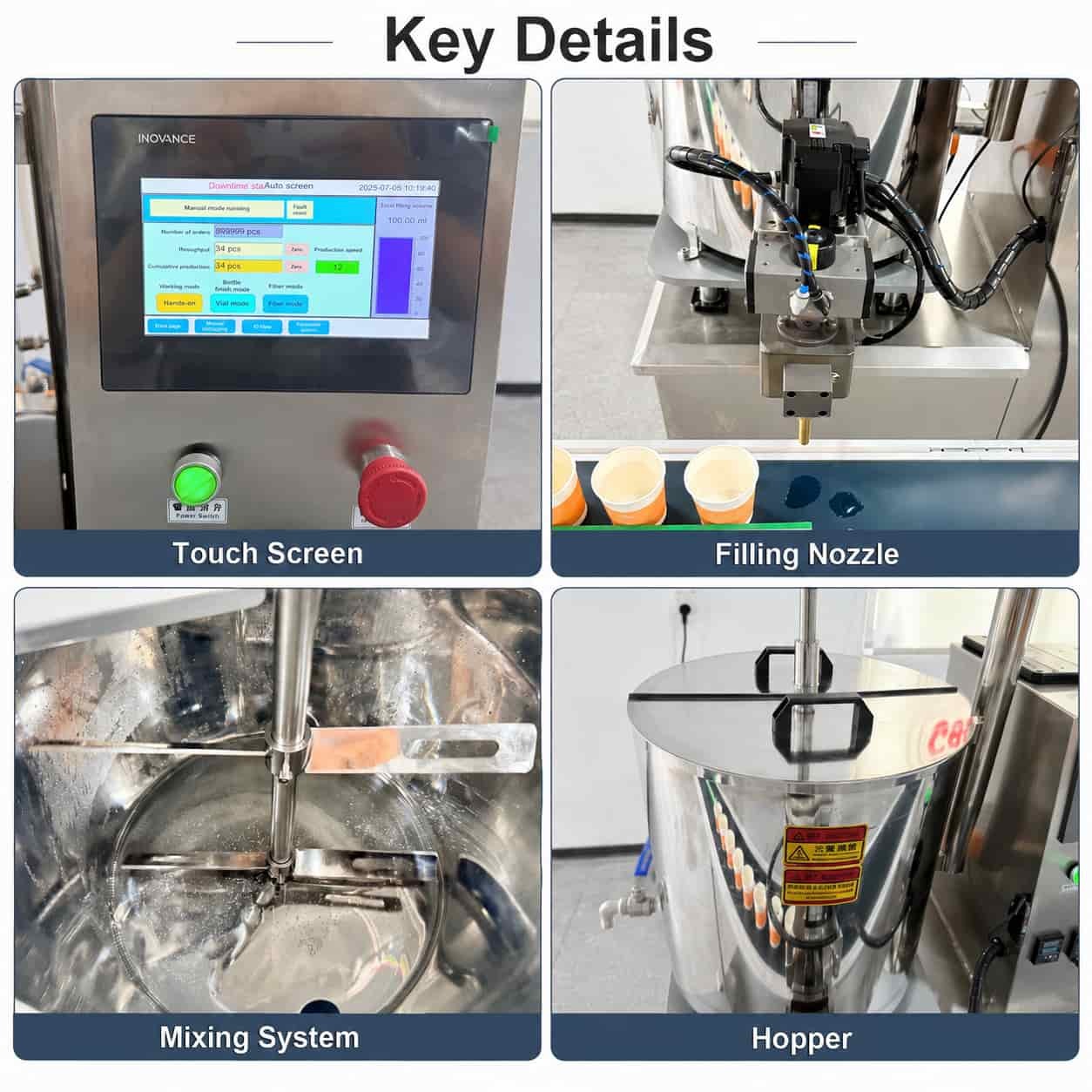 Solid Balm Filling Machine Heating Hopper Sunblock Hair Wax Deodorant Cooling Tunnel
