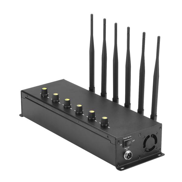 high power indoor jammer new adjustable 6 antennas desktop blocker