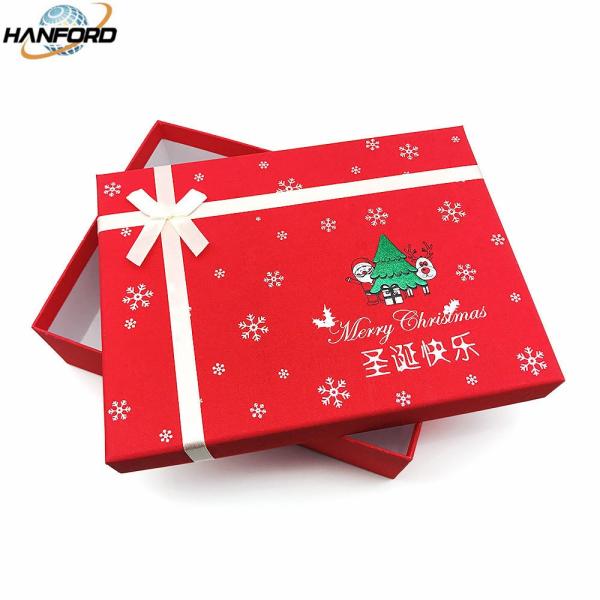 FSC Cardboard Printed Christmas Gift Boxes Dustproof Ultraportable