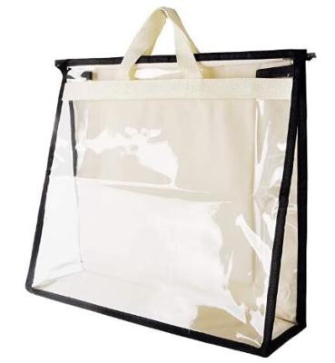 Multi Size, Handbag Storage Dust Cover Bags, Handbag & Purse, Sturdy PVC Organizer Holder With Handle Zipper