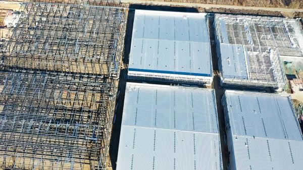 H Section Large Span Steel Structure Warehouse Customized Color