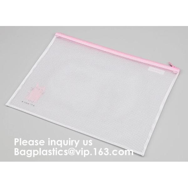 Mesh Bag/Zipper /Mesh Pouch/File,Promotional Plastic Mesh Clear File Bag With Zipper,Jewellery Gift Clear Mesh Pouch