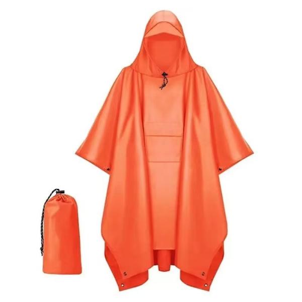 Polyester PU Coating Waterproof Military Raincoat For Outdoor Activities And Travel