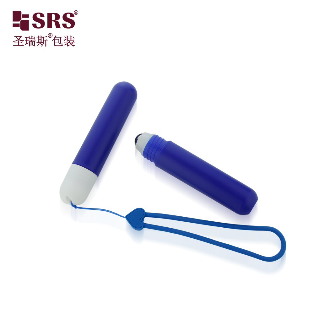 RPPG 25ML Portable Injection Custom Color Blue Plastic Roll On Bottle With Rope For Anti-Itch Liquid