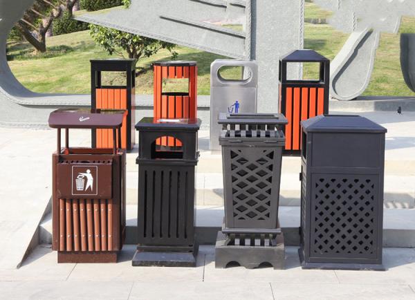 Factory Outdoor Classification Trash Can Double Plastic Wood Waste Bins Stainless Steel Storage Bucket Recycling Box Dustbin