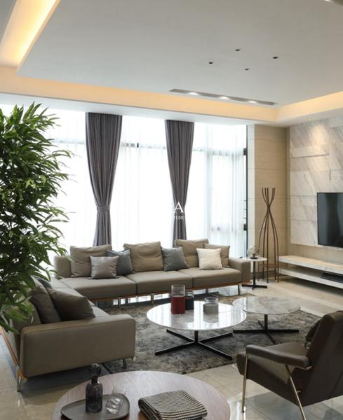 High End Modern Home Furniture Sectional L Shaped Fabric Couch Living Room Sofa