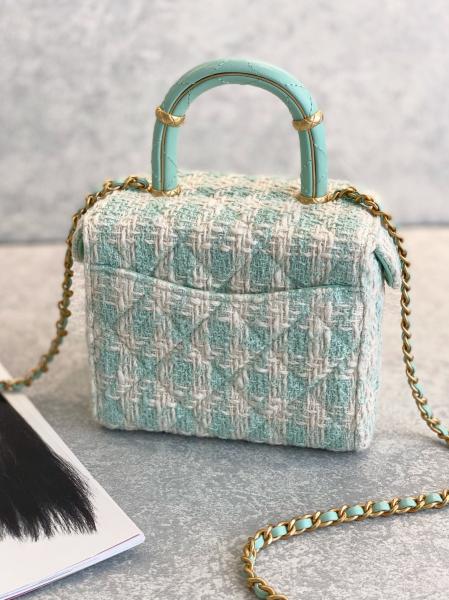 Girls Monogram Mini Designer Purses Chanel Mini Box Bag Green Pink