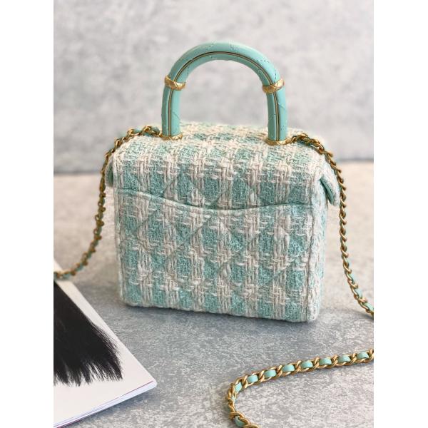 Girls Monogram Mini Designer Purses Chanel Mini Box Bag Green Pink