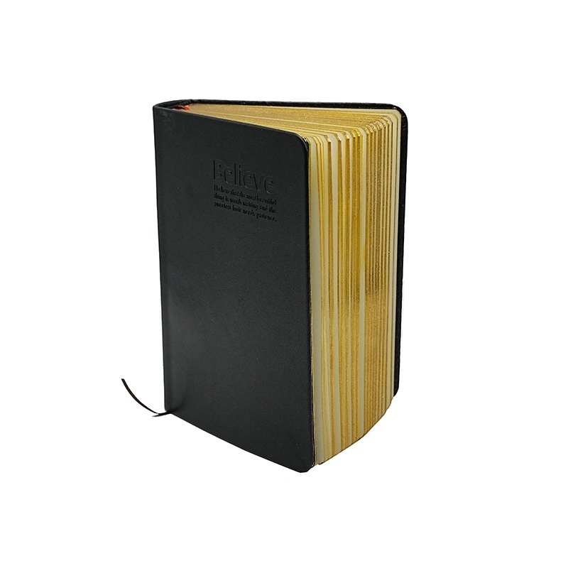 Blank Custom Leather Notebook Extra Thick Offset Paper A6 Notepad Folio With Gold Edges