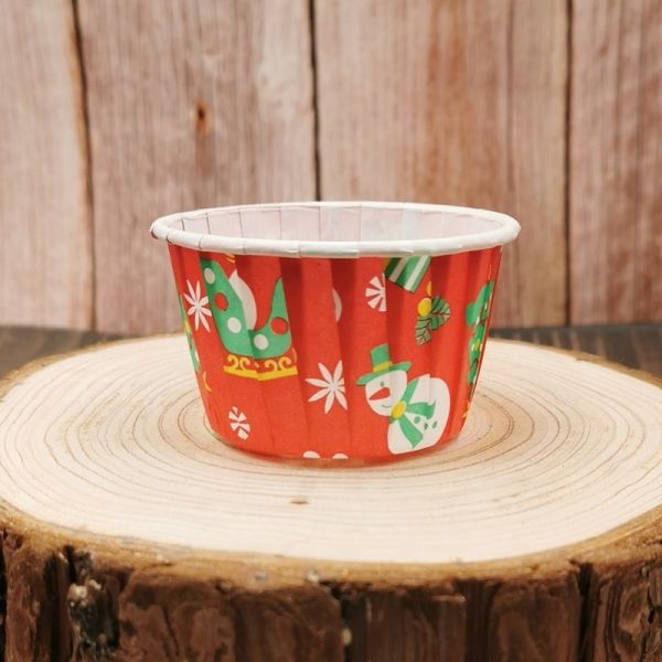 Wholesale Greaseproof Muffin Paper Cups, Heat Resistant Non Stick Tulip Cupcake Liners Christmas
