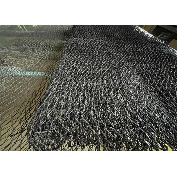 Ss316 Stainless Steel Cable Mesh Black 1.5mm Diameter 25mm Hole Size