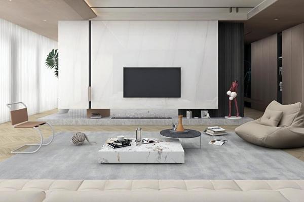Carrara White Polished Glazed Porcelain Tile 900x1800mm