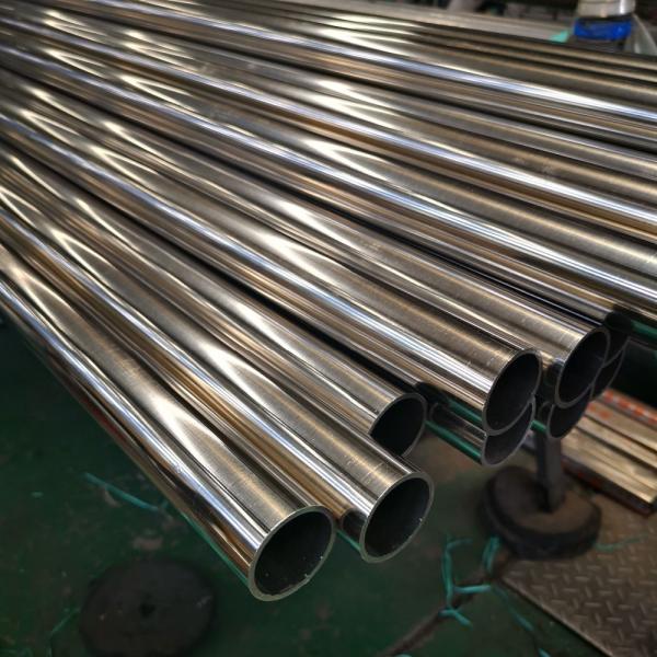 Thickness 0.5 - 50mm SS Steel Pipes With BA Surface Finish Round Shape