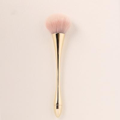 OEM Round Shape Face Foundation Brush , Compact Powder Brush Pure Hair