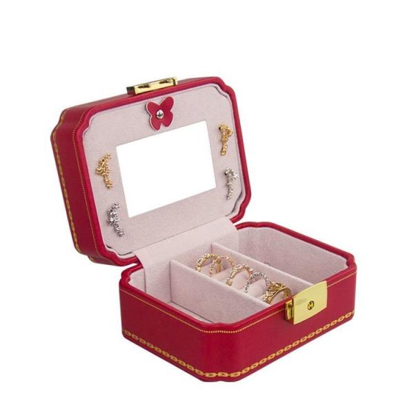 Ring Necklace Jewellery Packaging Box PU Leather Jewelry Set Gift Box With Zipper