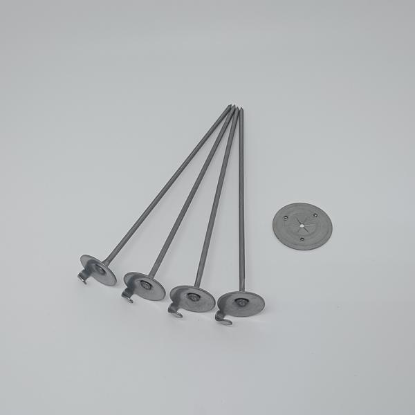 Steel Cap Nail Smooth Shank Type With Checkered Head Style Welding Duct Liner Cup Insulation Pin