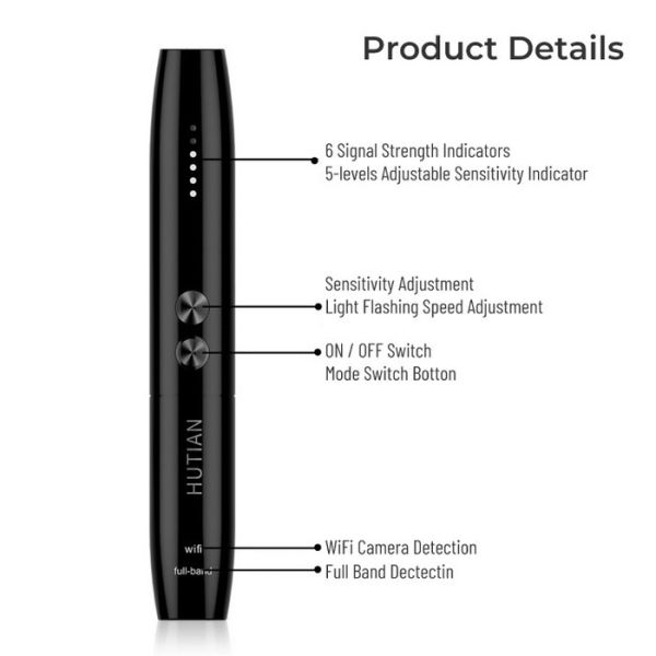 Portable Pen RF Bug Scanner Anti Spy Hidden Wireless Camera Detector Finder