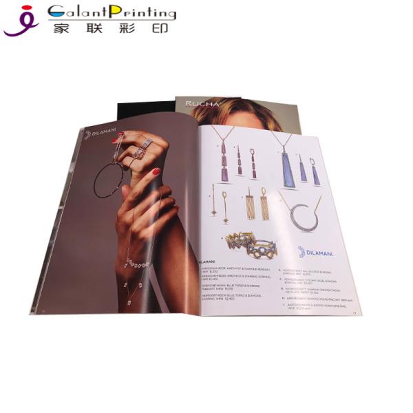 Glossy Perfect Bound Magazine Printing Services / Laminated Booklet Printing