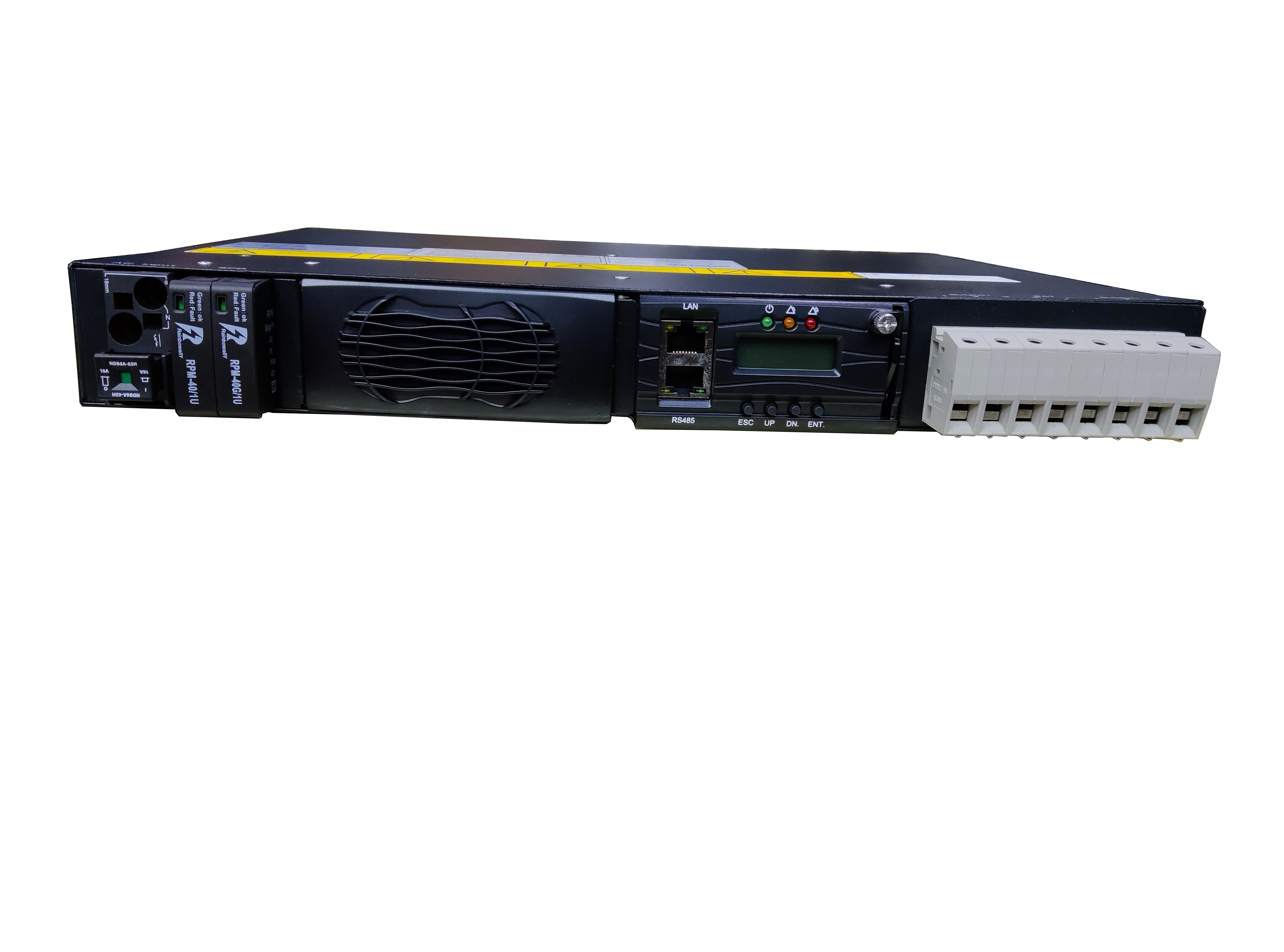 1U Ultra Compact 48V DC Embedded Telecom Power Subrack System High Density Rack Mount Power Unit for Small Telecom Base Stations Cabinets