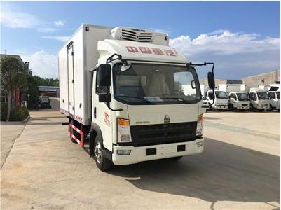 HOWO 4x2 refrigerou Van Truck/marisco 5 Ton Loading Truck