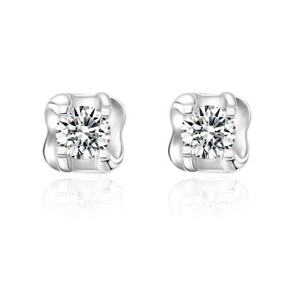 New Luxury Fashion Design 18k Lab Grown Diamond Earrings Joias para Mulheres NGTC Certificado forma redonda diamantes brincos