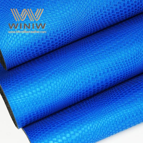 0.8mm Thickness Blue Vegan PU Micro Leather Shoe Upper Material