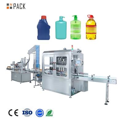 Automatic 100ml-5000ml Piston Pump Daily Chemical Filling Line Solution For Bottle