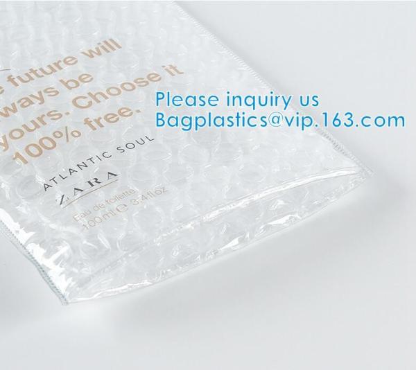 Metallic Foil Film PE Film PE Bubble Cosmetics Reclosable Ziplockk Zipper Bubble Bag 100% Eco-Friendly Waterproof