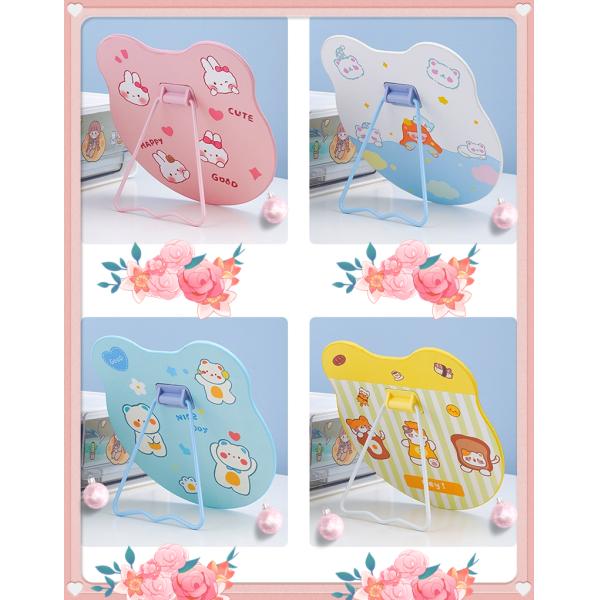 Mini Round Custom Pocket Heart Shaped Adjustable Light Makeup Mirror for Lady Dressing